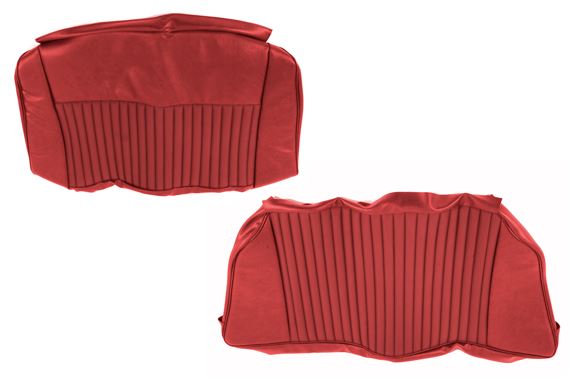 Triumph Stag Rear Seat Cover Kit - Leather Faced - Per Vehicle - Plain Flutes - Red - RS1589RED LF